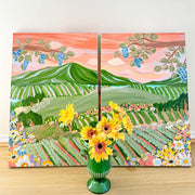 "Sitting On Top Of The World" - Original Diptych set of artworks