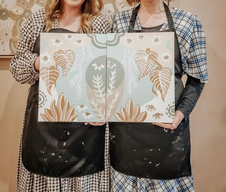 Paint &amp; Sip Class // Abstract Botanical Painting