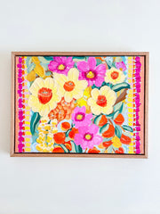 Daffodils & Cosmos - Original Textured Artwork