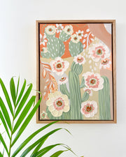 Cactus Bloom - Original Textured Artwork