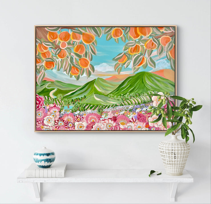 "Peach Spritz" - Original Textured Artwork