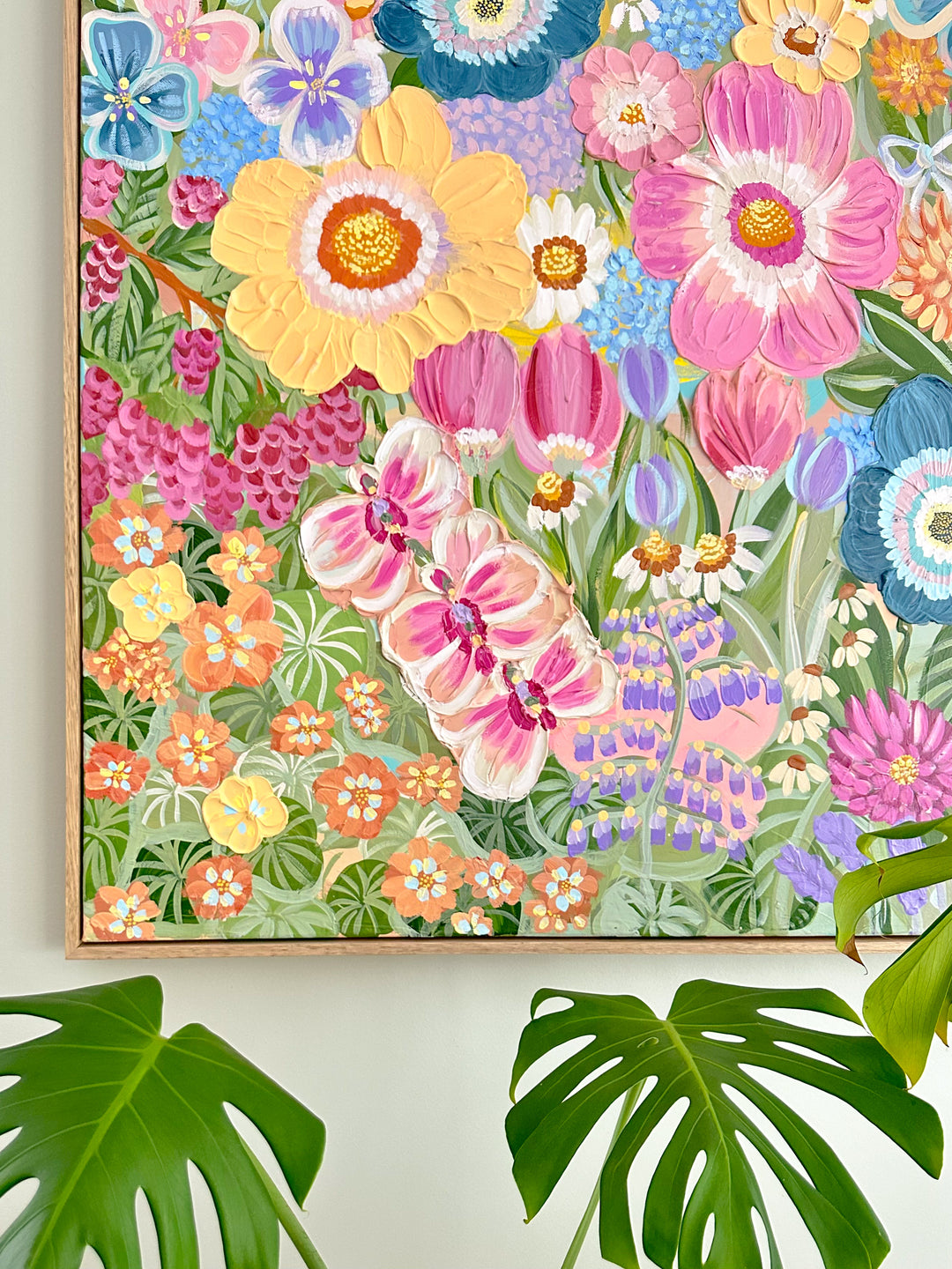 "Velvet Bloom" - Original Textured Artwork