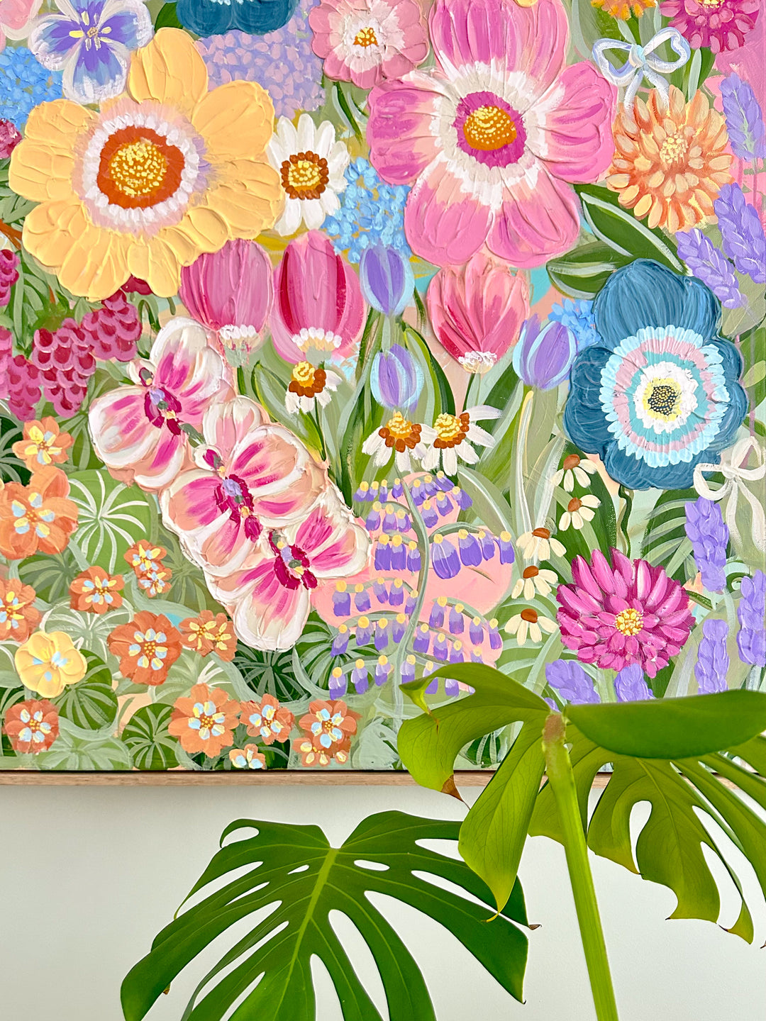 "Velvet Bloom" - Original Textured Artwork