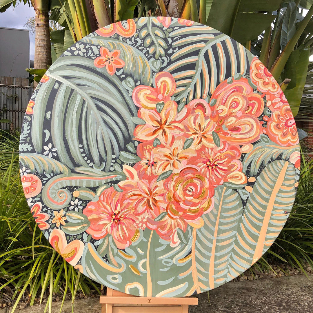 Peach Blooms - Sold