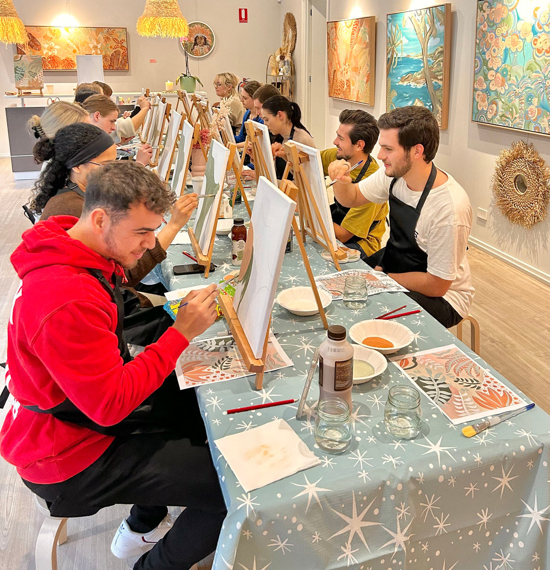 Paint &amp; Sip Class // Abstract Botanical Painting