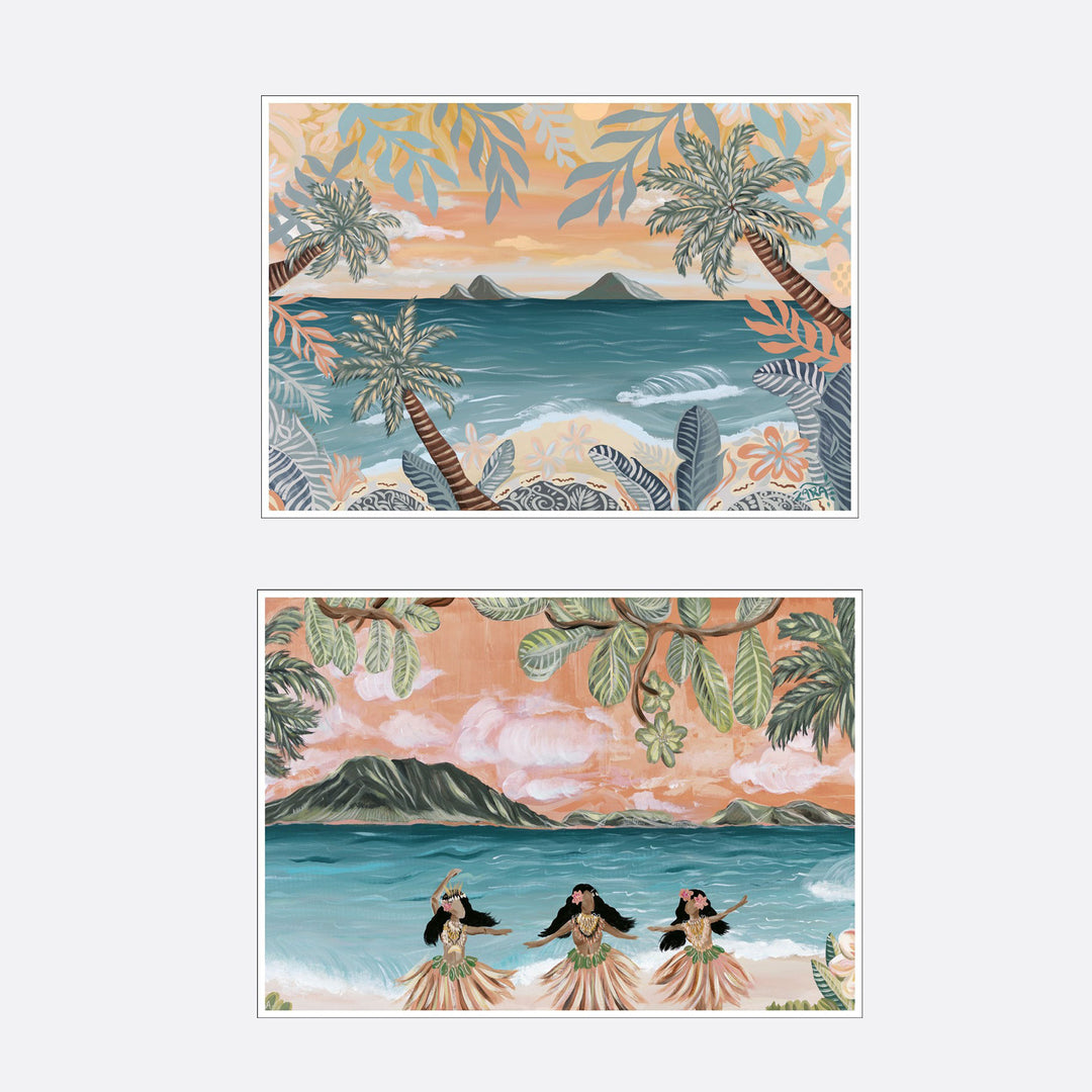 Island Home SET OF 2 (paper prints)